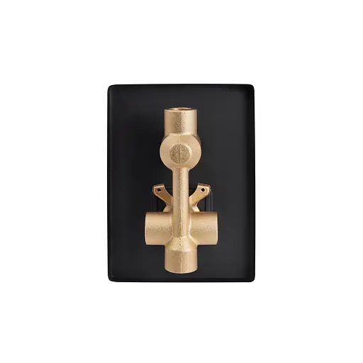 Душевая система скрытого монтажа Qtap Aquarius на два потребителя QTAQA64103NGB Black Matt, Черный матовый - фото 3