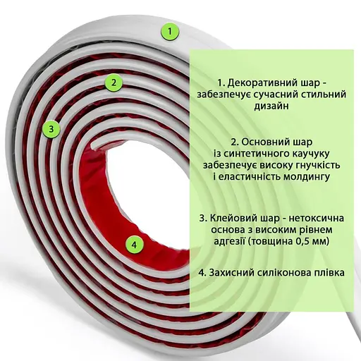 Молдинг 5000x30x9.5 мм Білий SW-00002675 - фото 3
