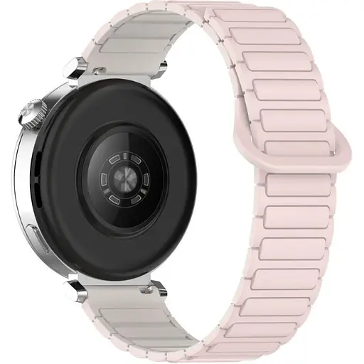 Ремешок DK CDK для Xiaomi Amazfit GTR 42mm 20mm Silicone Shaped Magnetic Band (018822) (pink / ivory) - фото 2