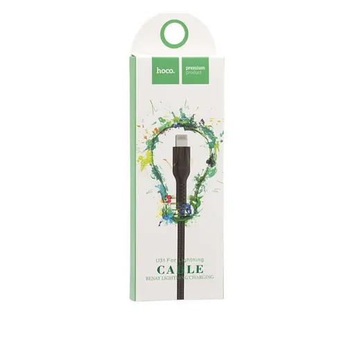 Кабель Hoco U31 Benay Lightning charging cable Чорний - фото 2