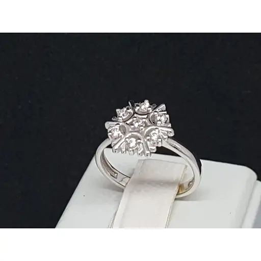 Срібне кільце Лазурит з фіанітами. 15116р 16 - фото 3