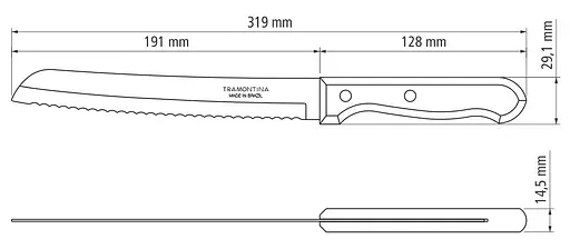 Ніж для хліба Tramontina Dynamic 203 мм kuh0016551 - фото 4