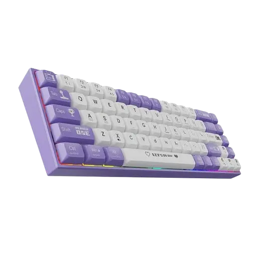 Клавиатура Ajazz AK680 Wired Brown Switch RGB White Purple - фото 2