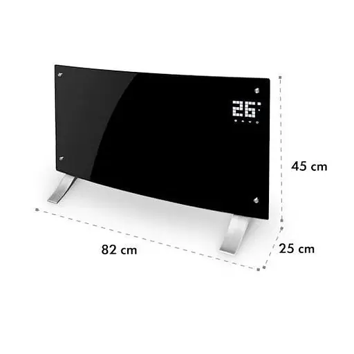 Конвекційний обігрівач Klarstein Bornholm Curved 40 м 2 чорний (10031979)  - фото 2