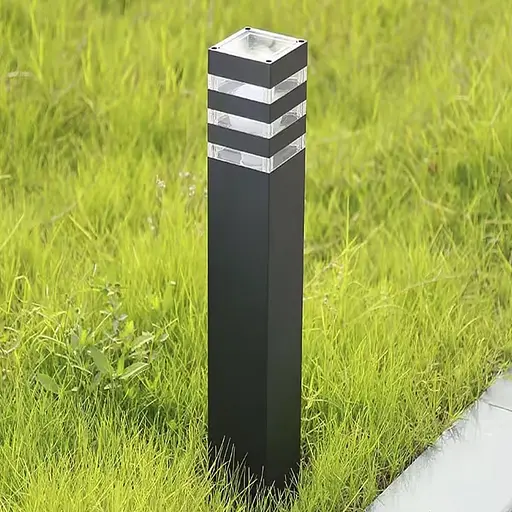 Вуличний ліхтар в чорному кольорі корпусу 80 см | Line F | Арт. 8024 80CM BK (стовп) - фото 5