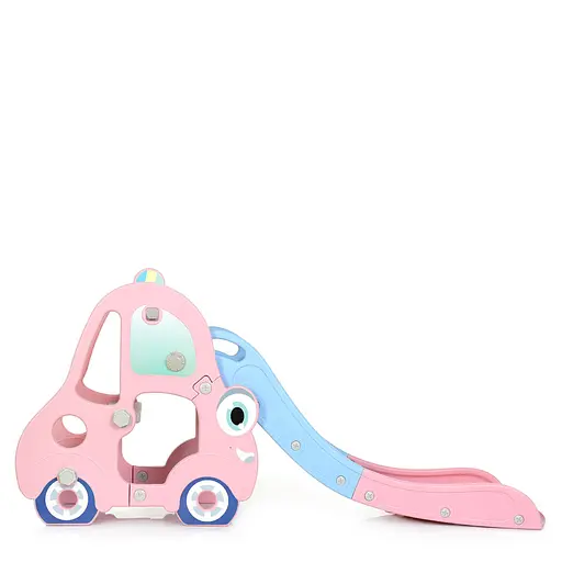 Дитяча гірка-машинка BAMBI L-CC01-8 з баскетбольним кільцем, д165-ш68-в76см, рожева - фото 3