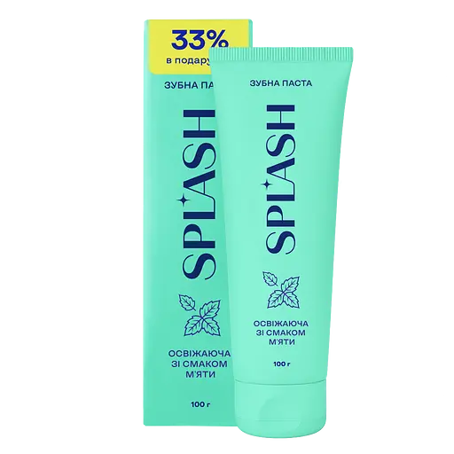 Зубная паста Splash классическая со вкусом свежей мяты 100 г - фото 3