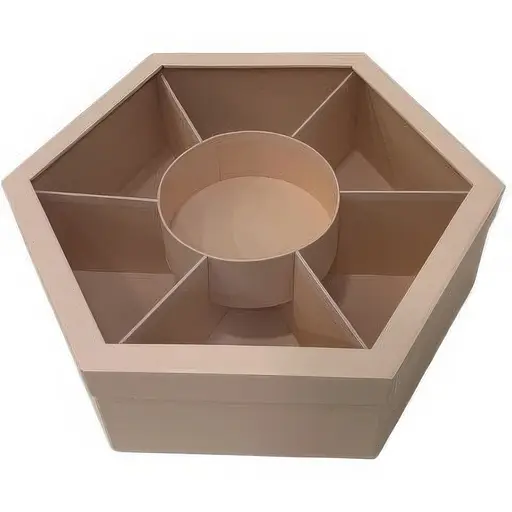 Подарункова коробка менажниця UFO W2647 Cream 38х33х11 см (W2647 CREAM менажниця)