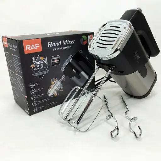 Ручний міксер кухонний R-6630 5 швидкостей 2 чорний насадки - фото 6