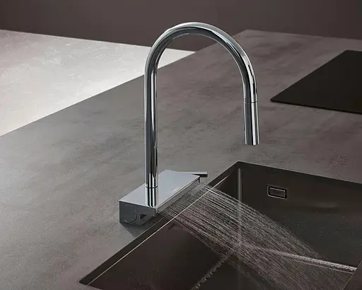 Змішувач Hansgrohe Aquno Select M81 170 3jet кухонний з витяжним виливом 73837000 Хром - фото 5