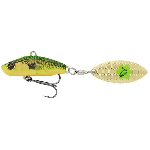 Тейл-спінер Savage Gear 3D Sticklebait Tailspin 65mm 9.0g Жовтий/Зелений (1013-1854.43.96)
