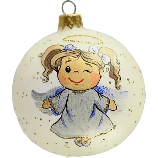 Ялинкова прикраса Санта Шоп Ангелики Бешкетниця скло (4820001112528)