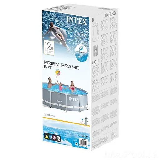 Басейн каркасний Intex 26716 круглий 366x99 см 8503 л з драбиною і насосом-фільтром - фото 3