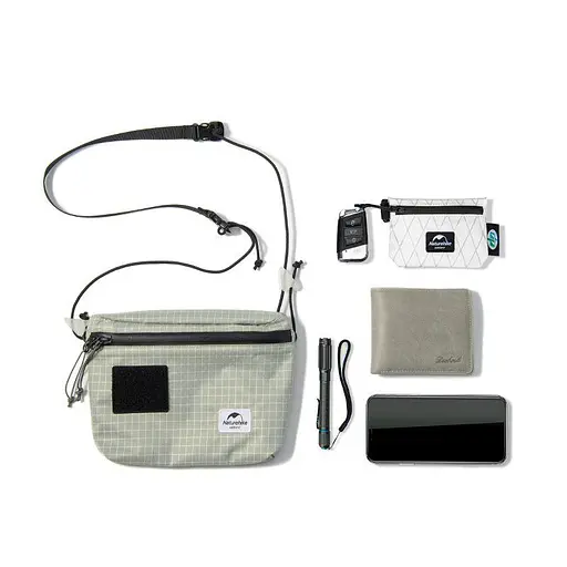 Сумка на плечо Naturehike NH20BB204 3л (Светло-серый) - фото 2