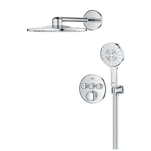 Душова система прихованого монтажу Grohe Grohtherm Smartcontrol з Rainshower SmartActive 310 34863000, Хром - фото 3
