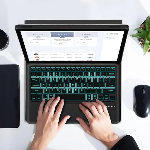 Чохол для клавіатури FOGARI Samsung Galaxy Tab S8 Ultra 14,6'' | Клавіатура трекпада з 7-колірним підсвічуванням для Samsung - фото 4