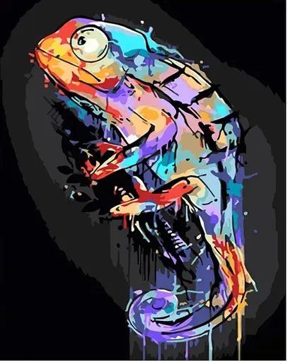 Набір для розпису по номерах Хамелеон, Strateg, 30x40 см, SS6774