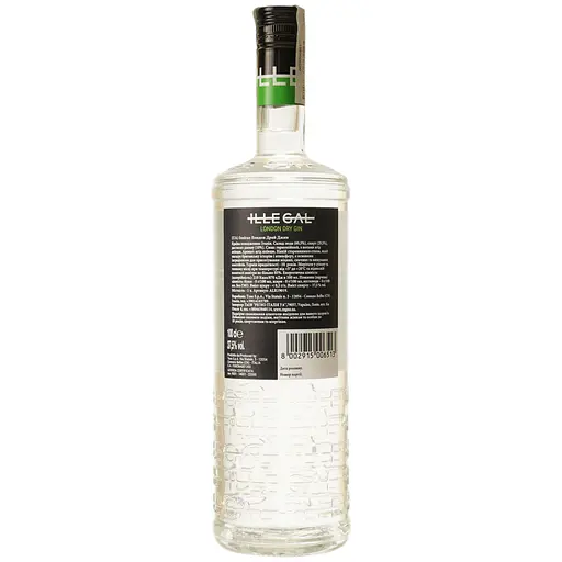 Джин Ille-Gal London Dry Gin 37,5%, 1 л - фото 3