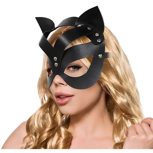 Маска БДСМ Passion Кішечка чорна (4821002029426) - фото 5