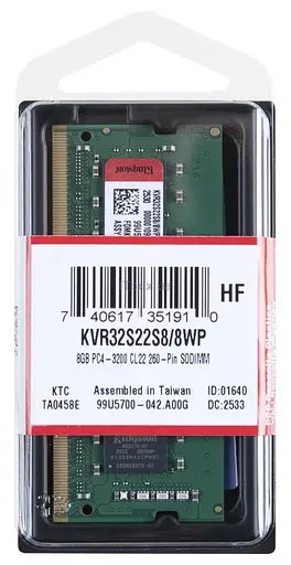 Память для ноутбука Kingston DDR4 8 ГБ 3200 - фото 2