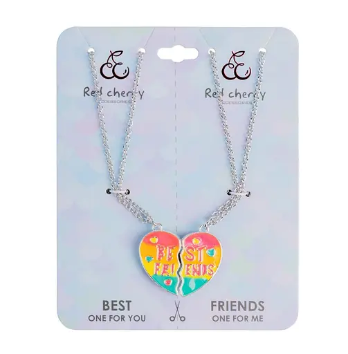 Набор бусы Цветные половинки 2шт