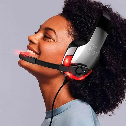 Дротова ігрова гарнітура Hunterspider Gaming with LED V4, USB, 3.5mm, 2.2m, silver - фото 14