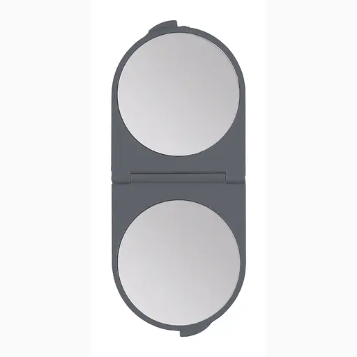 Дзеркало кишенькове Titania двостороннє 14x6 см сіре (1545 L сіре)