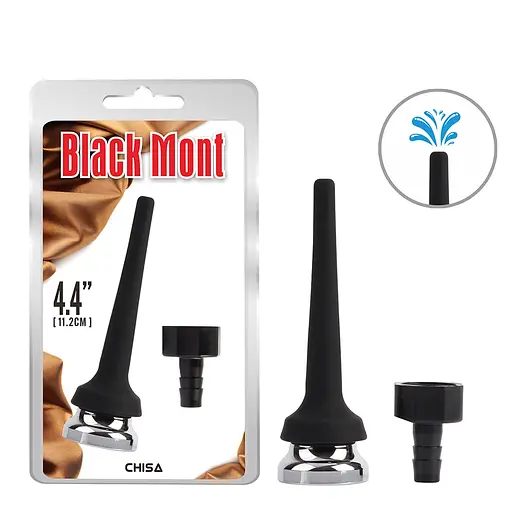 Анальний душ Black Mont Tapered Enema Attachment (чорний) - фото 2
