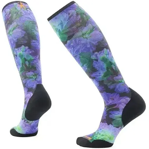 Шкарпетки Smartwool Women's Ski Targeted Cushion Electric Lotus Print OTC M Multi Color Smart Wool (1033-SW SW002512.001-M)