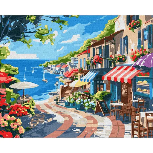 Картина за номерами "Приморське місто" KHO2792 40х50 см