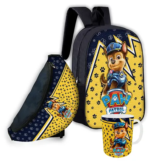 Набір дитячий Щенячий Патруль рюкзак, сумка-бананка, кружка (00710)