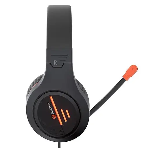 Дротова гарнітура MeeTion Gaming Backlit MT-HP021, USB, 3.5mm, 1.8m, black-orange - фото 3