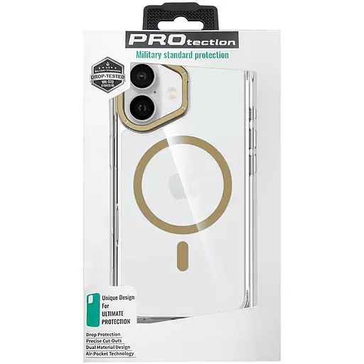 Чохол Epik TPU Space Case Apex with MagSafe для Apple iPhone 16, 6.1 Gold - фото 3