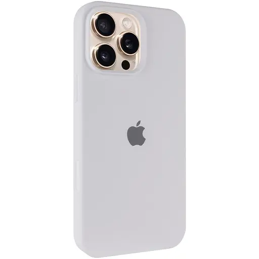 Чохол Silicone Case Full Protective (AA) для Apple iPhone 16 Pro (6.3) Білий / White - фото 1