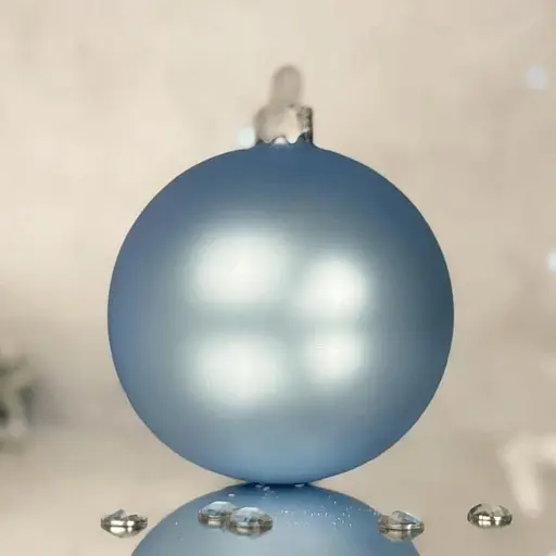 Ялинкова прикраса Санта Шоп Символ 2026 Сніжний кінь блакитний скло (4820001234060) - фото 4