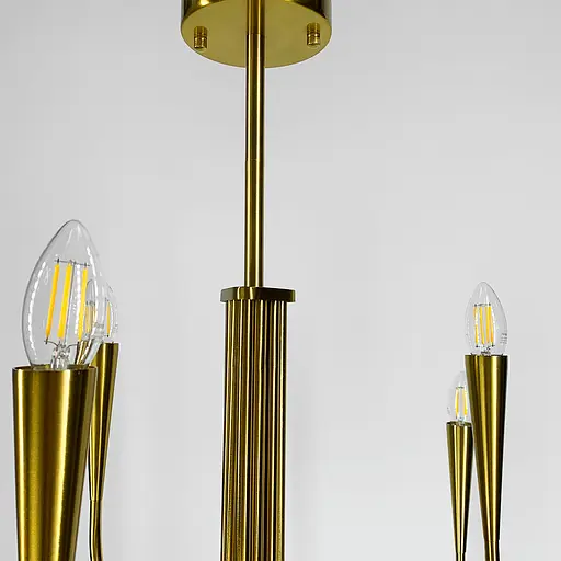 Изысканная золотая люстра ODENSA на 9 ламп Line.F MJ 107/9 - фото 6