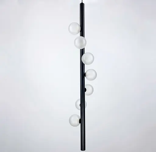 Подвес с 5 миниатюрными плафонами в черном корпусе 80 см | Line F | Арт. SGJ3-800V BK - фото 6