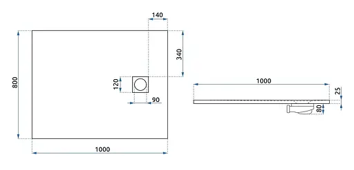 Душевой поддон Rea Magnum 80x100 black REA-K3330 Черный матовый - фото 5