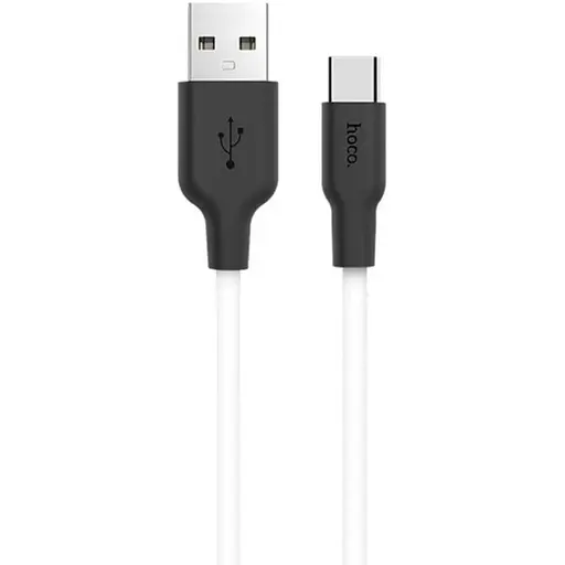 Кабель Hoco X21 Silicone Type-c зарядный кабель Черный Белый