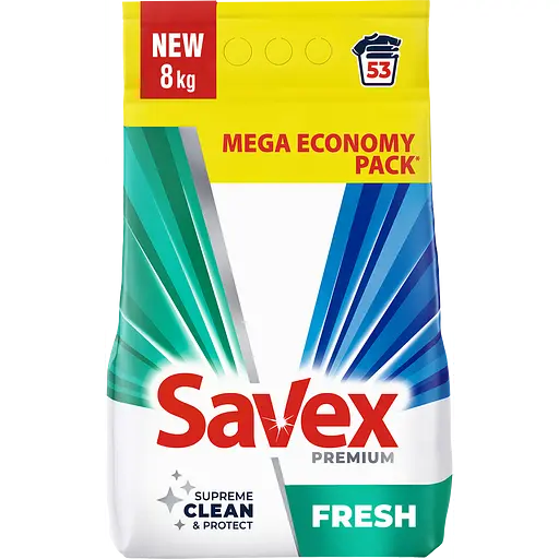 Уцінка. Пральний порошок Savex Premium Fresh 8 кг