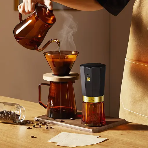 Кавомолка бездротова Circle Joy Electric Coffee Grinder (CJ-EG05) Gold - фото 5