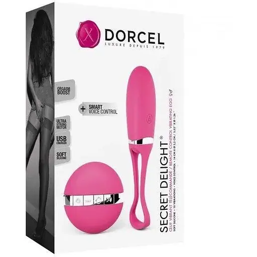 Віброяйце Dorcel Secret Delight Magenta з пультом ДК з турборежимом та голосовим керуванням - фото 7