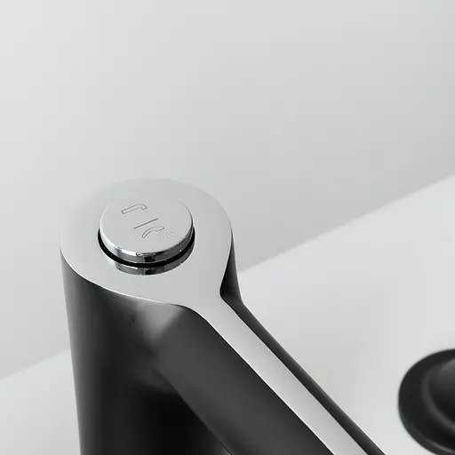 Смеситель для ванны на борт Gappo G1103-6 черный/хром Черный матовый - фото 3