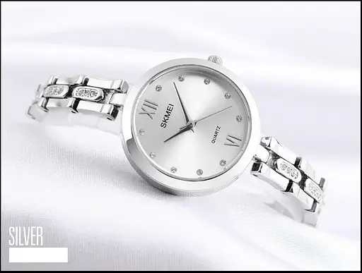 Часы женские наручные Skmei 1225 (Серебристые) - фото 4