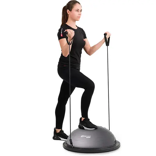 Балансировочная полусфера Hop-Sport HS-L058 серая - фото 9