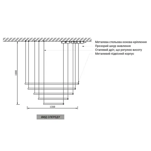 Необычная и эффектная люстра на 5 ярусов Ø 120 см в золотом корпусе Ст. PCL004-120*100*80*60*40 PGD Line F - фото 2