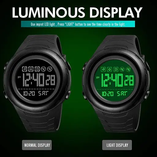 Наручний годинник чоловічий Skmei 1674 Army Green Black, 1674AGBK (18458) - фото 3