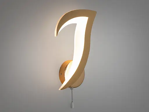 Світлодіодний світильник в спальню, 12W, золото - фото 2