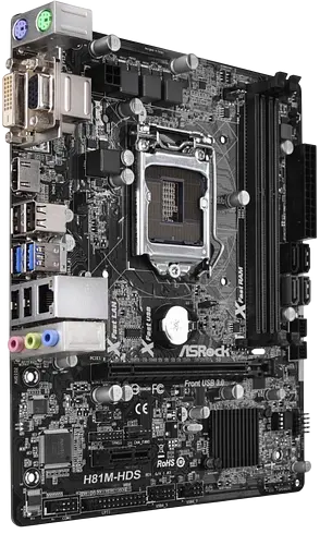 Материнская плата ASRock H81M-HDS LGA 1150 (H81M-HDS) Б/У - фото 2