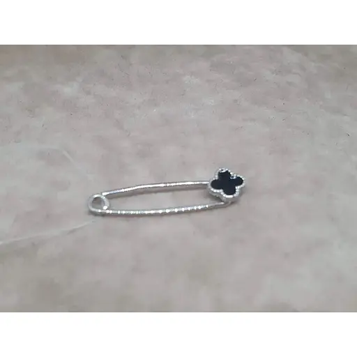 Срібна шпилька Астор Конюшина з емаллю. 9162647 - фото 2